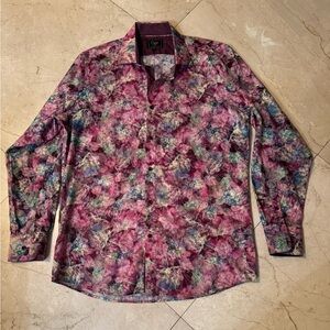 Floral Long Sleeve Shirt by Cigar 100% fine light cotton